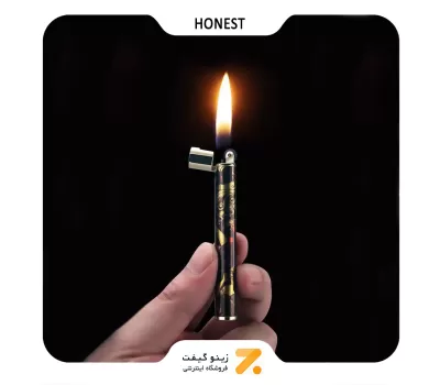 فندک گازی طلایی هانست مدل مدادی-Honest Lighter SN-LIHN-2201-47