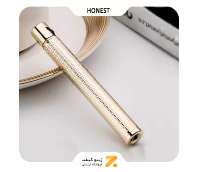 فندک گازی طلایی هانست مدل مدادی-​​Honest Lighter Golden Cigarette Shaped-Slim