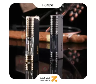 فندک گازی مشکی هانست مدل 2201-15-Honest Lighter SN-LIHN-2201-15