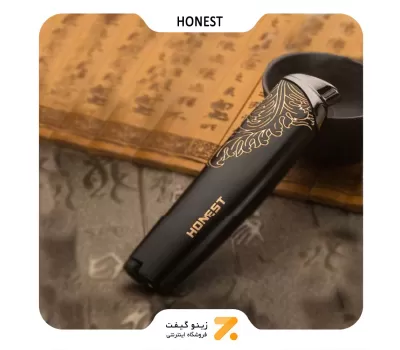 فندک گازی مشکی هانست مدل 2201-37-​Honest Lighter SN-LIHN-2201-37