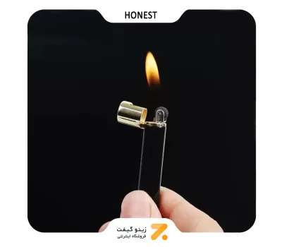 فندک گازی مشکی هانست مدل مدادی-Honest Lighter SN-LIHN-2201-43