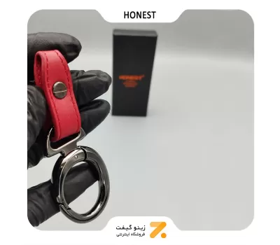 جاکلیدی هانست با روکش چرم قرمز-​KEY HOLDER HONEST SN-KCHN-2201-39