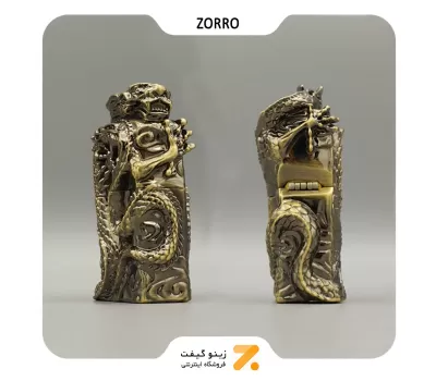 فندک بنزینی زورو طرح اژدها مدل 2202-201-​Zorro Lighter SN-LIZO-2202-201