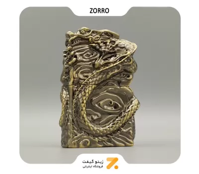 فندک بنزینی زورو طرح اژدها مدل 2202-201-​Zorro Lighter SN-LIZO-2202-201