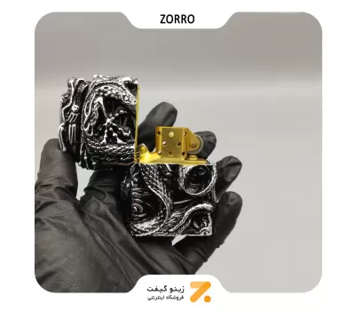 فندک بنزینی زورو طرح اژدها مدل 2202-203-​Zorro Lighter SN-LIZO-2202-203