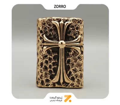 فندک بنزینی زورو طرح صلیب مدل 2202-219-​Zorro Lighter SN-LIZO-2202-219