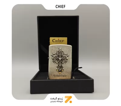 فندک بنزینی چیف طرح صلیب مدل 2201-18-Chief Lighter SN-LICH-2201-​18