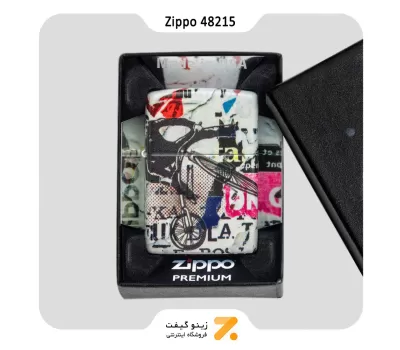 فندک زیپو 540 رنگ مدل 48215 طرح دوچرخه سوار-Zippo Lighter 48215 Pop Art Design