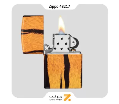 فندک زیپو 540 رنگ مدل 48217 طرح پوست ببر-Zippo Lighter 48217 Tiger Print Designs