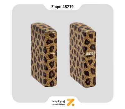 فندک زیپو 540 رنگ مدل 48219 طرح پوست پلنگ-​Zippo Lighter 48219 Leopard Print Design