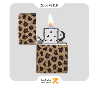 فندک زیپو 540 رنگ مدل 48219 طرح پوست پلنگ-​Zippo Lighter 48219 Leopard Print Design
