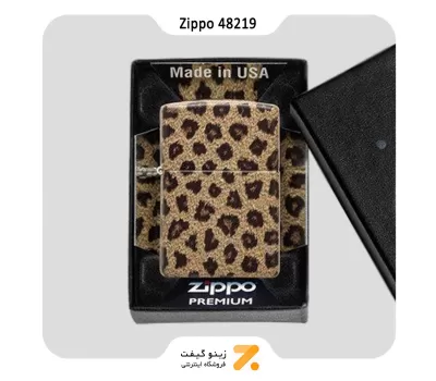 فندک زیپو 540 رنگ مدل 48219 طرح پوست پلنگ-​Zippo Lighter 48219 Leopard Print Design
