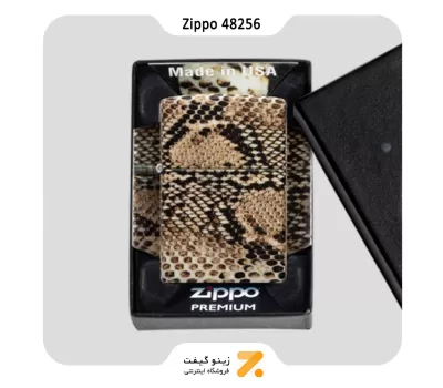 فندک زیپو 540 رنگ مدل 48256 طرح پوست مار-​Zippo Lighter 48256 Snake Skin Design