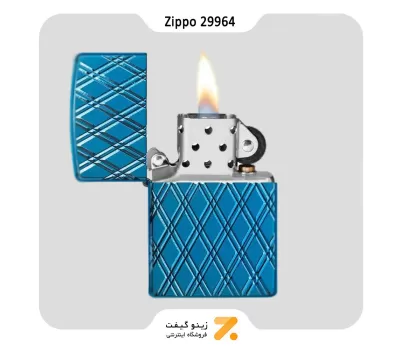 فندک زیپو آبی مدل 29964 طرح الماس-Zippo Lighter 29964 ARMOR HP​ BLUE DIAMONDS
