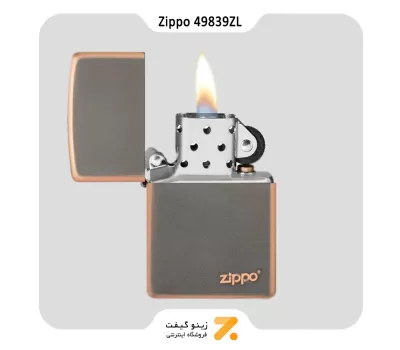 فندک زیپو برنزی مدل 49839 زد ال طرح لوگو زیپو-Zippo Lighter 49839ZL 49839 ZIPPO LASERED
