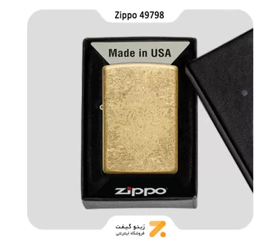 فندک زیپو طلایی مدل 49798 طرح خالکوبی-Zippo Lighter 49798 49477 HENNA TATTOO DESIGN