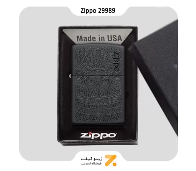 فندک زیپو مدل 29989 طرح خطوط و گل-​Zippo Lighter 29989  Tone on Tone Design