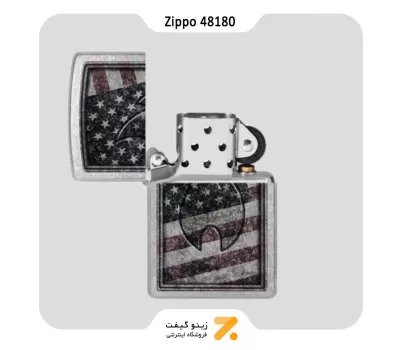 فندک زیپو مدل 48180 طرح پرچم امریکا-Zippo Lighter 48180 Americana Flame Design