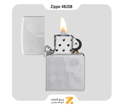 فندک زیپو مدل 48208 طرح جمجمه-Zippo Lighter 48208 205 SKULL DESIGN -۱