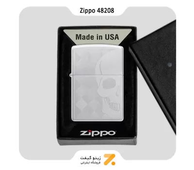 فندک زیپو مدل 48208 طرح جمجمه-Zippo Lighter 48208 205 SKULL DESIGN -۱