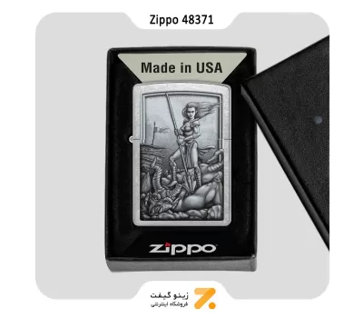 فندک زیپو مدل 48371 طرح اساطیری قرون وسطی-Zippo Lighter 48371 207 MEDIEVAL MYTHOLOGICAL