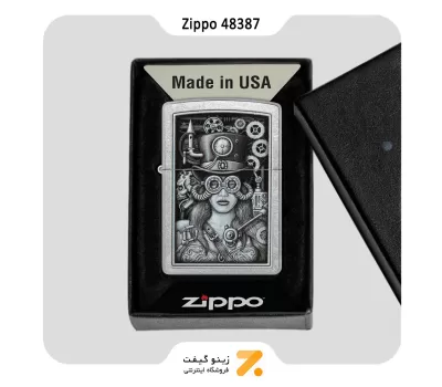 فندک زیپو مدل 48387 طرح استیم‌پانک-Zippo Lighter 48387 207 STEAMPUNK DESIGN
