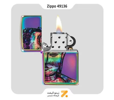 فندک زیپو مدل 49136 طرح بودا-Zippo Lighter 49136 151 BRIGHT BUDDHA DESIGN