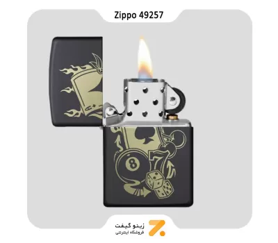 فندک زیپو مدل 49257 طرح کازینو-Zippo Lighter 49257 218 GAMBLING DESIGN