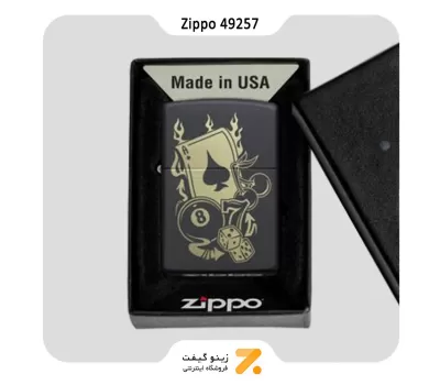 فندک زیپو مدل 49257 طرح کازینو-Zippo Lighter 49257 218 GAMBLING DESIGN
