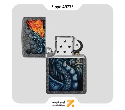 فندک زیپو مدل 49776 طرح اژدها-Zippo Lighter 49776 211 FIERY DRAGON DESIGN