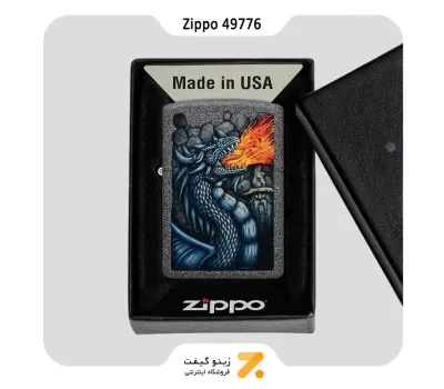 فندک زیپو مدل 49776 طرح اژدها-Zippo Lighter 49776 211 FIERY DRAGON DESIGN