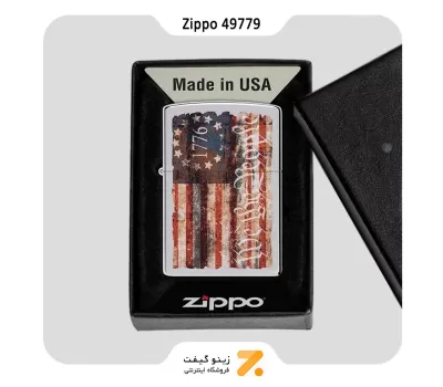 فندک زیپو مدل 49779 طرح پرچم امریکا-Zippo Lighter 49779 2​50 AMERICANA DESIGN