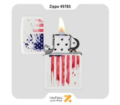 فندک زیپو مدل 49783 طرح پرچم امریکا-Zippo Lighter 49783​ US Flag Design