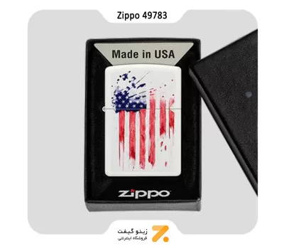 فندک زیپو مدل 49783 طرح پرچم امریکا-Zippo Lighter 49783​ US Flag Design