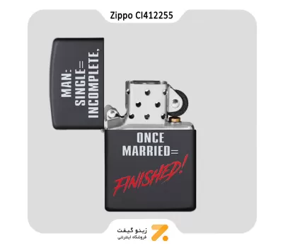 فندک زیپو مدل سی آی 412255 طرح تایپوگرافی-Zippo Lighter 218 CI412255 MAN SINGLE DESIGN