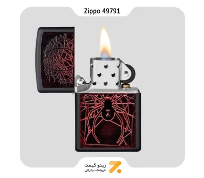 فندک زیپو مشکی مدل 49791 طرح عنکبوت-Zippo Lighter 49791 218 SPIDER DESIGN