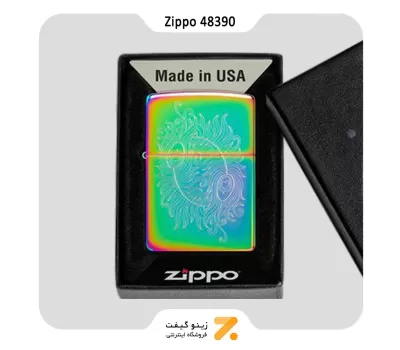 فندک زیپو هفت رنگ مدل 48390 طرح پر-Zippo Lighter 48390 151 SPIRITUAL DESIGN