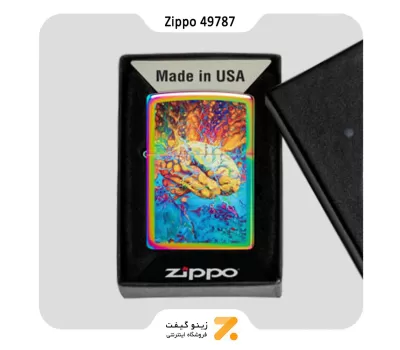 فندک زیپو هفت رنگ مدل 49787 طرح مغز-Zippo Lighter 49787 151 PSYCHEDELIC BRAIN DESIG