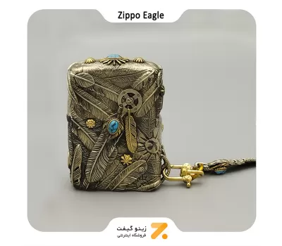 فندک زیپو کاستوم طرح عقاب و پر-​Zippo Lighter Eagle Design