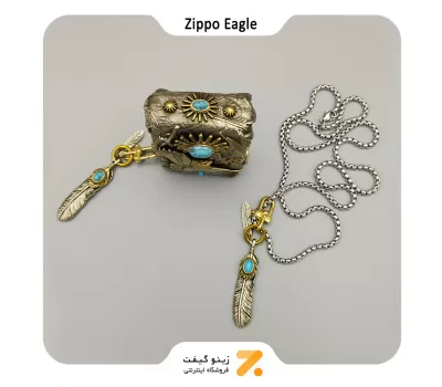 فندک زیپو کاستوم طرح عقاب و پر-​Zippo Lighter Eagle Design