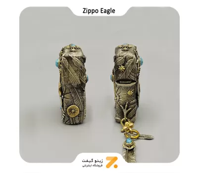 فندک زیپو کاستوم طرح عقاب و پر-​Zippo Lighter Eagle Design