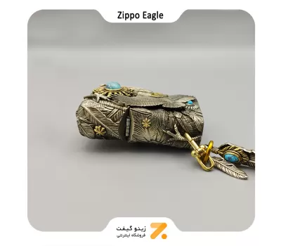 فندک زیپو کاستوم طرح عقاب و پر-​Zippo Lighter Eagle Design