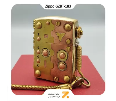فندک زیپو کاستوم طرح چرخ دنده-​​Zippo Lighter GZBT-183