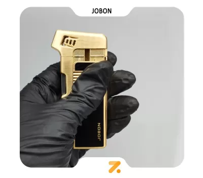 فندک گازی جوبون طلایی با شعله پیپ مدل 2202-30-​Jobon Lighter SN-LIJB-2202-30