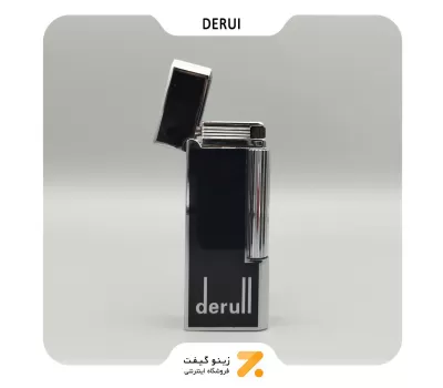 فندک گازی دروی مشکی مدل 2202-4-​Derui Lighter SN-LIDR-2202-4