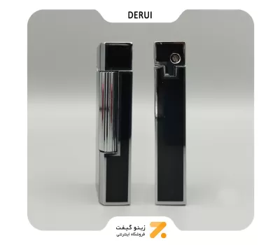 فندک گازی دروی مشکی مدل 2202-4-​Derui Lighter SN-LIDR-2202-4
