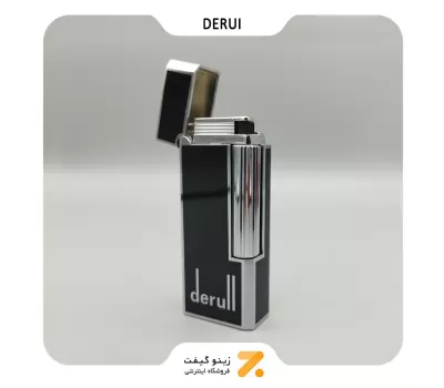 فندک گازی دروی مشکی مدل 2202-4-​Derui Lighter SN-LIDR-2202-4