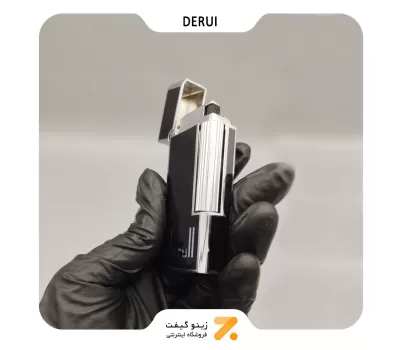 فندک گازی دروی مشکی مدل 2202-4-​Derui Lighter SN-LIDR-2202-4