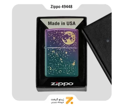 ​Zippo Lighter 49448 49146 STARRY SKY DESIGN فندک زیپو هفت رنگ مدل 49448 طرح ماه و آسمان پر ستاره