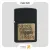 362B فندک بنزینی زیپو آسفالتی طرح برجسته لوگو زیپو مدل-Zippo Lighter 362-B Gold Zippo Logo Emblem Black Crackle